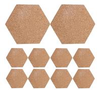 Beavorty Tableaux en Liège Hexagonaux Autocollants 10 Pièces 100 X 100 X 2 MM pour Bureau et Maison, Panneaux Muraux Isolants Thermiques et Multifonctions