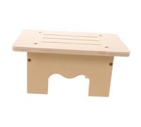 Beavorty Tabouret Base Plateforme Rectangulaire Minimaliste en Bois Massif Bords Lisses Arrondis et Prise Stable, pour Chambre D'garçon et Filles ou Espace de Travail