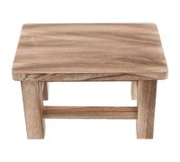 Beavorty Tabouret en Bois Massif 1 Pièce, Petite Assise Ergonomique, Finition Brûlée Claire sans Peinture, Marchepied Polyvalent pour Garçon et Filles et Adultes, Tabouret D'intérieur