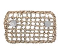 Beavorty Tapis à Mâcher Naturel pour Lapins et Petits Rongeurs, Éducatif en Herbe pour Cage, Taille Petite Rectangulaire 2 Accessoires, Protège Les Dents et Réduit Le Stress