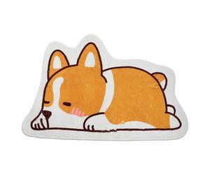 Beavorty Tapis de Sol Antidérapant en PVC 23X15.75 Pouces Motif Corgi pour Entrée Chambre Salle de Bain Confortable et Décoratif