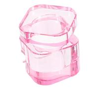 Beavorty Tasse De Brosse D'art D'ongle Matériel De Nail Art Gobelet à Ongles Avec Couvercle Assiette Clou Tasse D'art D'ongle Dirigé Pour Doigt Acrylique Bol à Ongles Verre En Crystal Rose