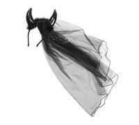 Beavorty -tête Cornes De Mouton Pour Halloween Bandeau Maille Noir Accessoire De Costume Coiffure Pour Fêtes Masquées Et Soirées Thématiques