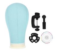 Beavorty Tête De Mannequin D'exposition De Perruques En Plastique Et Toile Taille Moyenne Support Stable Pour Coiffure Salon Formation Coiffure Usage Professionnel Et Domestique