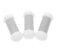 Beavorty Têtes de Recharge Blanc pour Lime Électrique de Pédicure 3 Pièces en Abs avec Rouleaux Abrasifs Grossiers pour Pieds Doux à Domicile Voyage