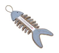 Beavorty Thermomètre Mural Décoratif D'arête de Poisson, Instrument Météorologique Intérieur/extérieur Précis, Jauge de Température Vintage pour Jardin et Bureau, Fixation Murale Robuste