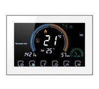 Beavorty Thermostat Intelligent pour Plancher Chauffant Design Moderne Blanc, Régulateur de Température Confortable en Pc-abs, Adapté à Chaque Pièce Protection Ip20