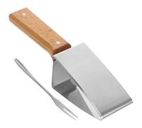 Beavorty Trancheuse à Pastèque pour Couper Fruits et Légumes en Acier Inoxydable avec Fourchette, Outil Multifonction Pratique et Solide Argenté Accessoire de la Cuisine