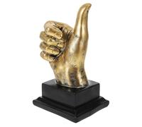 Beavorty Trophée Pouce Levé en Résine, Récompense Gagnant, Décor Bureau | Effet de Réfraction Lumineux, Style Classique Élégant, pour Table, Présent Enseignant, Salle D’étude