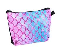 Beavorty Trousse de Maquillage en Forme D'écailles de Sirène Capacité Trousse de Toilette de Voyage de Rangement Élégant Léger pour Un Usage Quotidien en Voyage