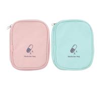 Beavorty Trousse de Premiers Soins Portable 2pcs en Tissu Oxford Fermeture Éclair, Grosse Capacité pour Voyage en Extérieur et Paquet à Main