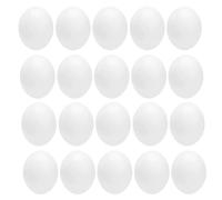 Beavorty Œufs Factices Réalistes et Support la Recherche Ornithologique en Plastique Blanc Lot de 24 Décoration D'œufs pour Exploration Interactive pour Perroquets et Oiseaux Nicheurs