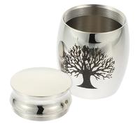 Beavorty Urne Funéraire pour Animaux Inoxydable Argenté Urne Cendres avec Couvercle Dévissable Petit Cimetière pour Chien et Animaux de Compagnie Durable et Résistante Corrosion