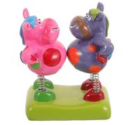 Beavorty Vache à Ressort Décorative Verte, de Bureau et Voiture Qui Bouge, Petite Vache D'étable Amusante pour Décoration de Tableau de Bord, Ornement de Ferme Compact et Stable