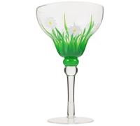 Beavorty Verre à Cocktail Margarita Petit Motif Marguerite en Verre Cristal Peint la Main Résistant à L’usure pour Fête Bar et Usage Domestique Multifonction Gobelet Fantaisie