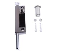 Beavorty Verrou de Sécurité à Ressort pour Porte d'Entrée en Alliage de Zinc Noir Brillant, Verrou Coulissant Mécanisme Rotatif, pour Sécuriser Portes Extérieures