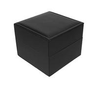 Beavorty Watch Storage Base Boite Montre Support de Bracelet Montre étui de Voyage Double Regarder Le boîtier de Transport Sac de Surveillance PU Black