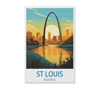 BEAYODKP 5D Bricolage Diamant Peinture，Saint Louis Missouri，3d Point De Croix Diamant Broderie Diamant Mosaïque Décor À La Maison（40 x 50 cm/15.74 x 19.68 pouces）-Y22