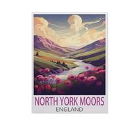 BEAYODKP 5d Diamant Broderie，North York Moors Angleterre，Diamant Croix Peinture Kits Diy（30 x 40 cm/11.81 x 15.74 pouces）-HD4