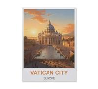 BEAYODKP 5d Diamant Broderie，Vatican City Europe，Diamant Croix Peinture Kits Diy（40 x 50 cm/15.74 x 19.68 pouces）-IC49