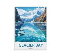 BEAYODKP 5D Diamant Peinture Point de Croix Broderie，Glacier Bay Alaska，Diamond Painting Strass Complet, Croix Peinture Strass Salon Chambre Stickers Home Décoration Murale（50 x 60 cm）-W38