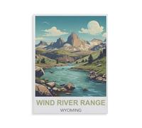 BEAYODKP 5D Diamant Peinture Point de Croix Broderie,Wind River Range Wyoming,Diamond Painting Strass Complet, Croix Peinture Strass Salon Chambre Stickers Home Décoration Murale(40 x 50 cm)-HJ69