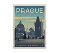 BEAYODKP 5D DIY Diamant Peinture Kit，Prague，Diamant Point De Croix, Décoration De La Maison Cadeau（30 x 40 cm/11.81 x 15.74 pouces）-HO22