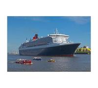 BEAYODKP 5D DIY Diamant Peinture，Kreuzfahrtschiff Queen Mary 2，Diamant Point De Croix Mosa?que Image Halloween Diamant Broderie（30 x 40 cm/11.81 x 15.74 pouces）-AC9