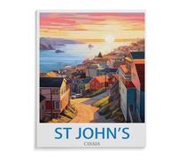 BEAYODKP 5D Diy Diamant Peinture，St John's Canada，Point De Croix Diamant，Mosa?que Artisanat Peinture Décorative（40 x 50 cm/15.74 x 19.68 pouces）-K61