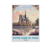 BEAYODKP 5D Diy Diamond Painting，Affiche Notre-Dame de Paris Paris，Cross Stitch Full Diamond Embroidery Mosaic Pattern Beaded Embroidery（50 x 60 cm/19.68 x 23.62 pouces）-AS10
