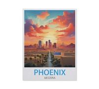 BEAYODKP 5D DIY Diamond Painting，Affiche vintage de voyage de Phoenix, Arizona，Kit de point de croix avec strass en cristal, Artisanat en mosa?que pour la décoration de la maison（40 x 50 cm）-BW91