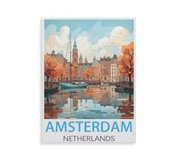 BEAYODKP 5D Diy Diamond Painting，Amsterdam, Pays-Bas，Cross Stitch Full Diamond Embroidery Mosaic Pattern Beaded Embroidery（30 x 40 cm/11.81 x 15.74 pouces）-HZ96