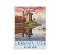 BEAYODKP 5D Diy Diamond Painting，Château de Lochranza, Écosse，Cross Stitch Full Diamond Embroidery Mosaic Pattern Beaded Embroidery（30 x 40 cm/11.81 x 15.74 pouces）-HZ36