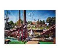 BEAYODKP 5D Diy Diamond Painting，Der alte Hafen Carolinensiel，Cross Stitch Full Diamond Embroidery Mosaic Pattern Beaded Embroidery（40 x 50 cm/15.74 x 19.68 pouces）-AA83