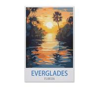 BEAYODKP 5D Diy Diamond Painting，Everglades Florida Poster vintage de voyage，Cross Stitch Full Diamond Embroidery Mosaic Pattern Beaded Embroidery（50 x 60 cm/19.68 x 23.62 pouces）-G27