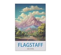 BEAYODKP 5D Diy Diamond Painting，Flagstaff Arizona Poster de voyage vintage，Cross Stitch Full Diamond Embroidery Mosaic Pattern Beaded Embroidery（50 x 60 cm/19.68 x 23.62 pouces）-F67