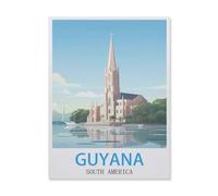 BEAYODKP 5D DIY Diamond Painting，Guyana Amérique du Sud，Kit de point de croix avec strass en cristal, Artisanat en mosa?que pour la décoration de la maison（40 x 50 cm/15.74 x 19.68 pouces）-IE82