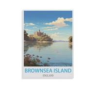 BEAYODKP 5D Diy Diamond Painting，Île de Brownsea, Angleterre，Cross Stitch Full Diamond Embroidery Mosaic Pattern Beaded Embroidery（30 x 40 cm/11.81 x 15.74 pouces）-HY96