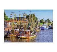 BEAYODKP 5D Diy Diamond Painting，La plus grande flotte de bateaux de pêche aux crabes de Frise orientale，Cross Stitch Full Diamond Embroidery Mosaic Pattern Beaded Embroidery（30 x 40 cm）-AF23