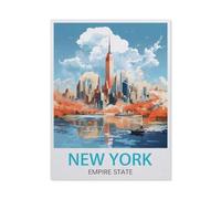 BEAYODKP 5D Diy Diamond Painting，New York Empire State，Cross Stitch Full Diamond Embroidery Mosaic Pattern Beaded Embroidery（30 x 40 cm/11.81 x 15.74 pouces）-AP90