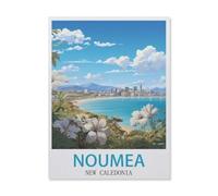 BEAYODKP 5D DIY Diamond Painting，Nouméa Nouvelle-Calédonie，Kit de point de croix avec strass en cristal, Artisanat en mosa?que pour la décoration de la maison（50 x 60 cm/19.68 x 23.62 pouces）-GL95