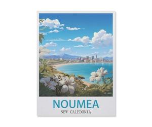 BEAYODKP 5D DIY Diamond Painting，Nouméa Nouvelle-Calédonie，Kit de point de croix avec strass en cristal, Artisanat en mosa?que pour la décoration de la maison（50 x 60 cm/19.68 x 23.62 pouces）-GL95