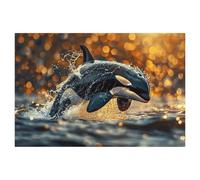 BEAYODKP 5D Diy Diamond Painting，Orca sautant，Cross Stitch Full Diamond Embroidery Mosaic Pattern Beaded Embroidery（30 x 40 cm/11.81 x 15.74 pouces）-AG83