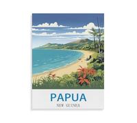 BEAYODKP 5D DIY Diamond Painting，Papouasie-Nouvelle-Guinée，Kit de point de croix avec strass en cristal, Artisanat en mosa?que pour la décoration de la maison（50 x 60 cm/19.68 x 23.62 pouces）-X65