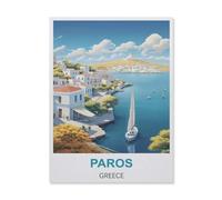 BEAYODKP 5D Diy Diamond Painting，Paros Grèce，Cross Stitch Full Diamond Embroidery Mosaic Pattern Beaded Embroidery（30 x 40 cm/11.81 x 15.74 pouces）-ID36