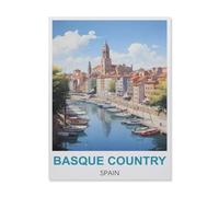 BEAYODKP 5D Diy Diamond Painting，Pays Basque Espagne，Cross Stitch Full Diamond Embroidery Mosaic Pattern Beaded Embroidery（40 x 50 cm/15.74 x 19.68 pouces）-IC56