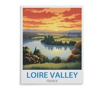 BEAYODKP 5D Diy Diamond Painting，Poster de voyage vintage de la vallée de la Loire France，Cross Stitch Full Diamond Embroidery Mosaic Pattern Beaded Embroidery（30 x 40 cm/11.81 x 15.74 pouces）-A27