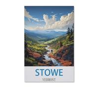 BEAYODKP 5D Diy Diamond Painting，Poster vintage Stowe Vermont de voyage，Cross Stitch Full Diamond Embroidery Mosaic Pattern Beaded Embroidery（50 x 60 cm/19.68 x 23.62 pouces）-E47