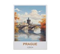 BEAYODKP 5D Diy Diamond Painting，Prague République Tchèque，Cross Stitch Full Diamond Embroidery Mosaic Pattern Beaded Embroidery（30 x 40 cm/11.81 x 15.74 pouces）-IB56