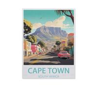 BEAYODKP Affiche de voyage ancienne Le Cap, Afrique du Sud，Peinture par Numero Adulte, Cadeau de Peinture à l'huile de Bricolage numérique pour Enfants Adultes Peindre par Nombre Kits(20x30cm-AM58
